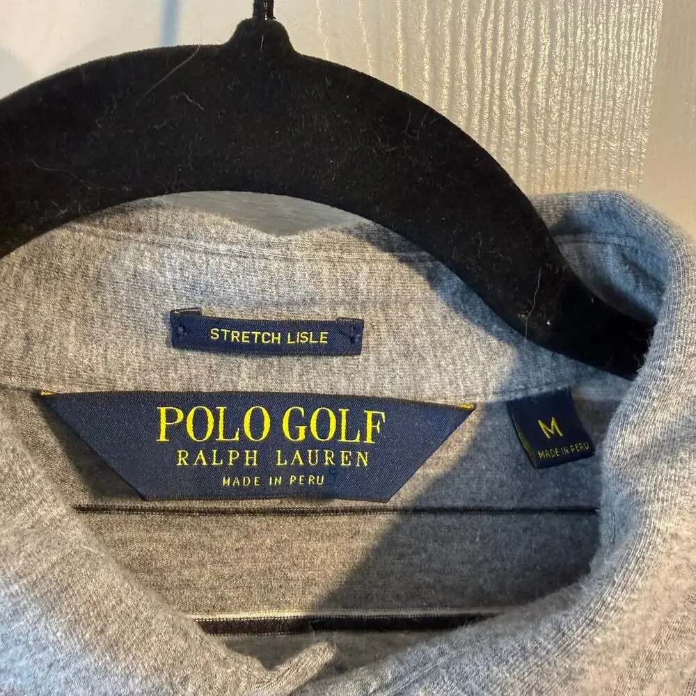 Ralph Lauren Polo Golf | Stretch Lisle Pima Cotton Blend Black & Gray Stripe | M